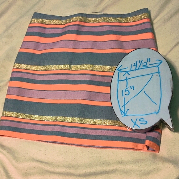 🗺️ J. Crew Lined Metallic Multi-Striped Mini Skirt Size 0 or XS Casual Clubbing - Picture 13 of 13